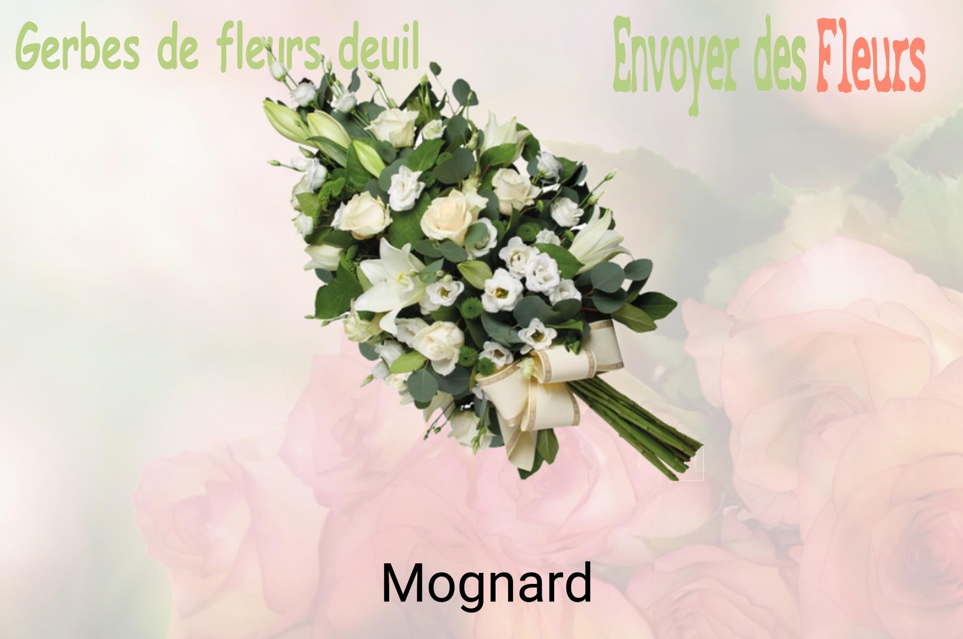 Gerbe de fleurs de deuil livrée à Mognard